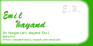 emil wayand business card